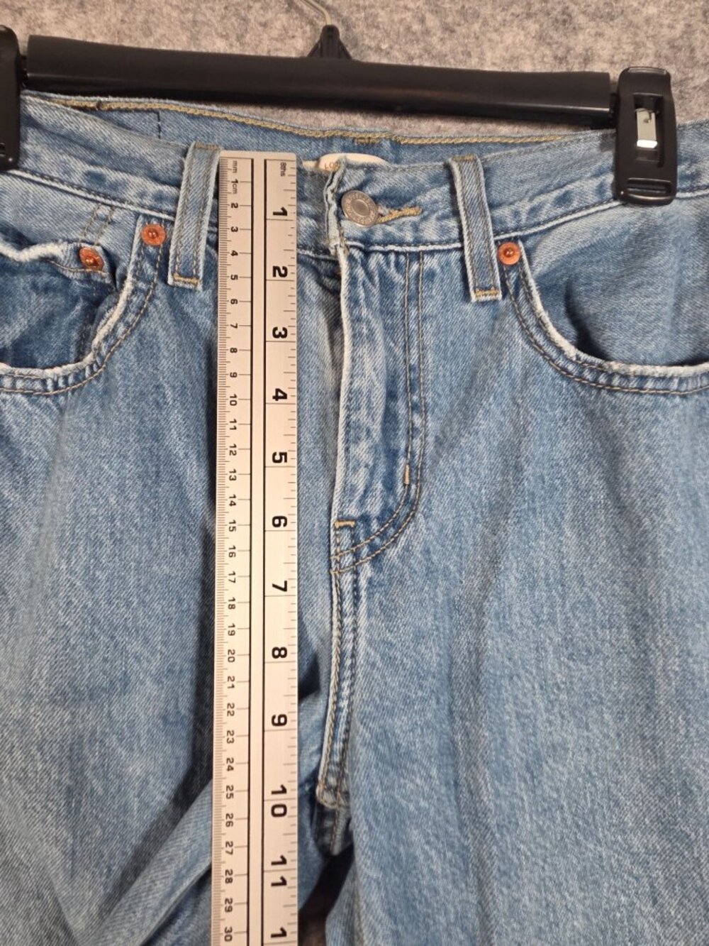 Levi’s Low Pro Straight Jeans Light Wash ’90s Vintage Y2K Casual Denim Size 25 - Picture 5 of 11